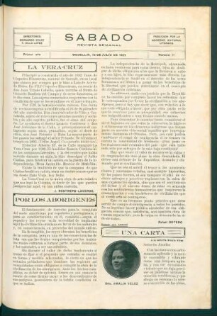 Una carta [a la señorita Amalia Vélez]