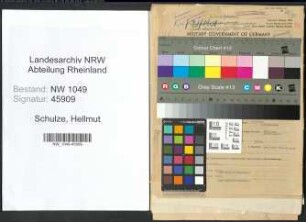 Entnazifizierung Hellmut Schulze , geb. 28.09.1905 (Arzt)