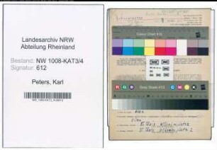 Entnazifizierung Karl Peters , geb. 08.03.1897 ()