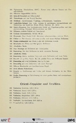 Orient-Teppiche und Textilien (Nr. 266-316)