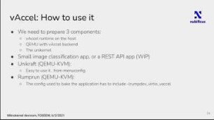 Hardware acceleration for unikernels