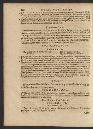 De Actionibus. Titulus VI.