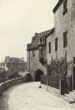 Albrechtsburg, Äußeres Burgtor, Torhaus mit Erker