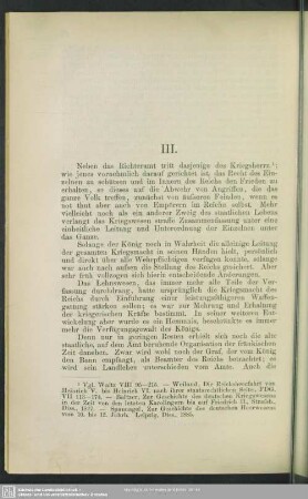 III. [Die militärischen Hoheitsrechte]