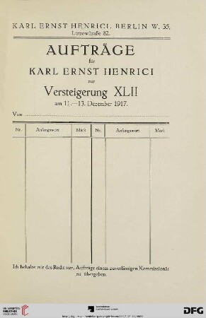 Auftragsliste