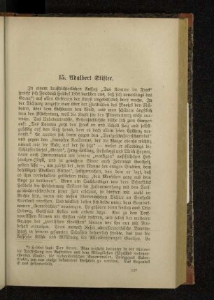 15. Adalbert Stifter.