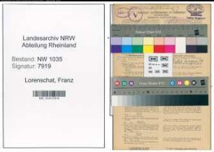 Entnazifizierung Franz Lorenschat , geb. 20.12.1907 (Steiger)