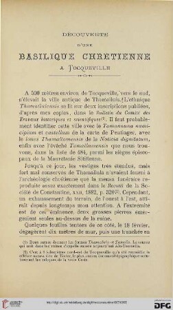 Sér. 4: Découverte d'une basilique chretienne à Tocqueville