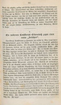 363-373 Ein modernes Consistorial-Erkenntniß gegen einen neuen "Irrlehrer"