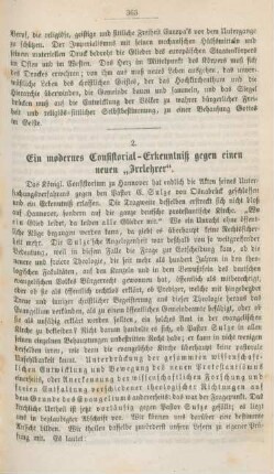 363-373 Ein modernes Consistorial-Erkenntniß gegen einen neuen "Irrlehrer"