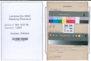 Entnazifizierung Wilhelm Kersten , geb. 12.03.1904 (Rechtsanwalt)