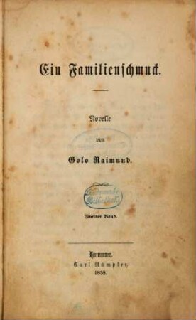 Golo Raimund's Novellen, 6,2