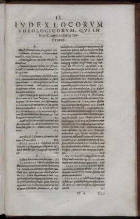 II. Index Locorum Theologicorum, Qui In hoc Commentario tractantur.