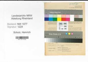 Entnazifizierung Heinrich Schulz , geb. 13.06.1921 (Tischler)