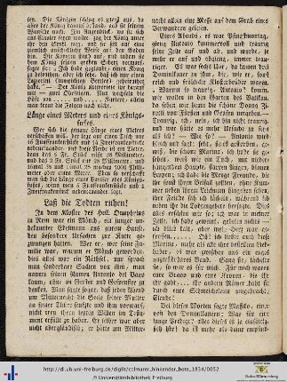 Länge eines Meters und eines Königsfußes.