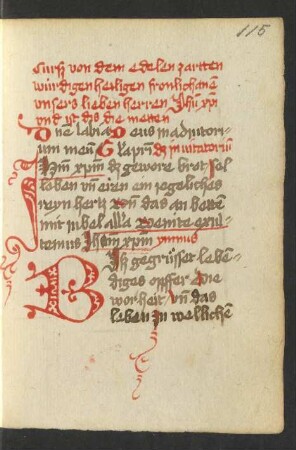 Fleuronnée-Initialen I und B