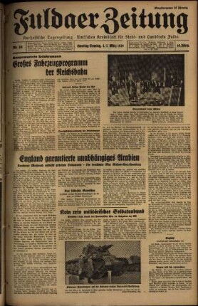 Ausgabe vom Sonntag, den 05. März 1939.