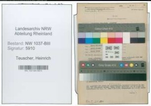 Entnazifizierung Heinrich Teuscher , geb. 13.02.1896 (Arbeiter)