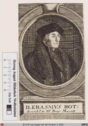 Bildnis Desiderius Erasmus, gen. Erasmus von Rotterdam