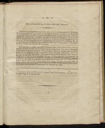 Note particulière sur le Feld-Maréchal Suworow.