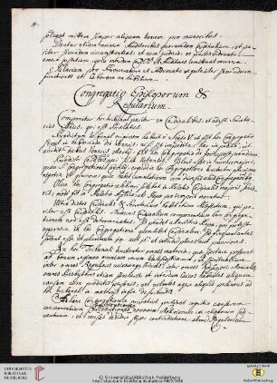 Congregatio Episcoporum & Regularium