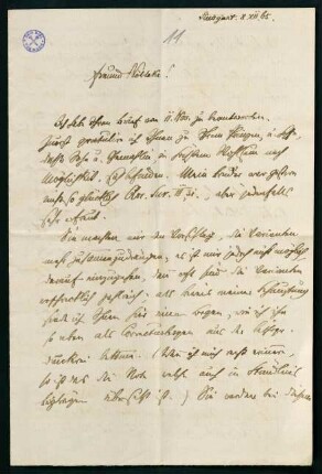 Brief vom 8. Dezember 1865
