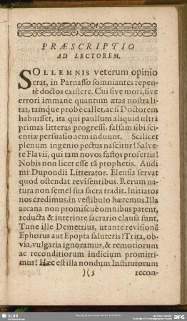 Praescriptio Ad Lectorem