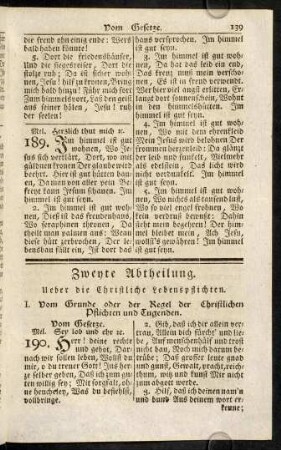 139-372, Zweyte Abtheilung. Ueber die Christliche Lebenspflichten.