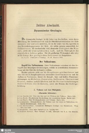 Dritter Abschnitt. Dynamische Geologie