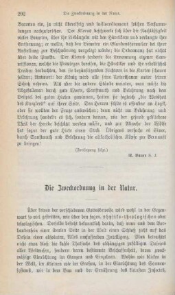 292-307 Die Zweckordnung in der Natur