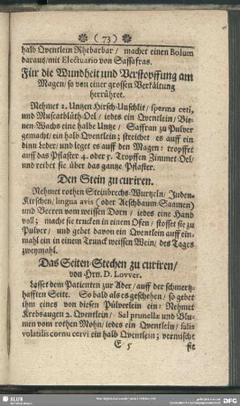 Das Seiten-Stechen zu curiren, von Hrn. D. Lower