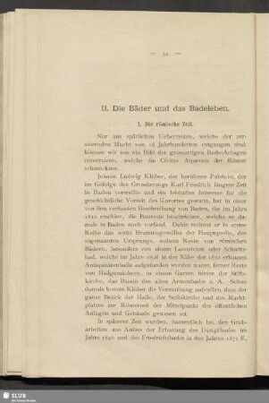 II. Die Bäder und das Badeleben
