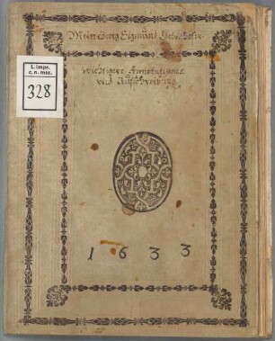 Schreibkalender : Sampt kurtzer Practica. Auffs Jahr nach Christi Geburt, 1633.