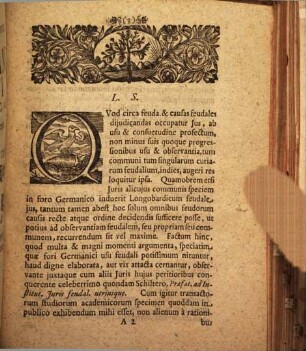 Dissertatio de curatione feudi