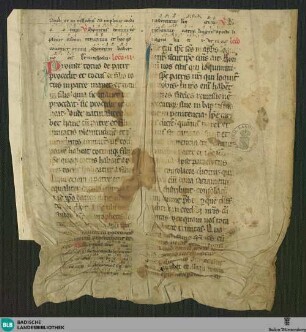 Missale, Fragment - Cod. Karlsruhe 1397
