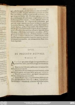 LVII. De Peccato Actuali.
