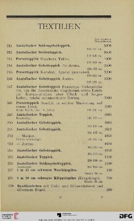 Textilien (Nr. 241-273)