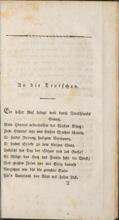 An die Teutschen