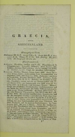 Graecia, oder Griechenland