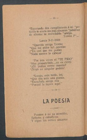 La poesía