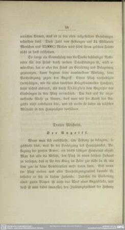 Dritter Abschnitt. Der Angriff