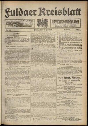 Ausgabe vom Freitag, den 02. Februar 1917.