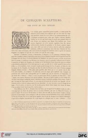 2: De quelques sculpteurs des XVIIIe et XIXe siècles, [1]