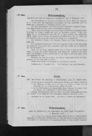 Befehl, betr. das Ankern der Fahrzeuge zu Linkenwärder, vom 29. Januar 1863.