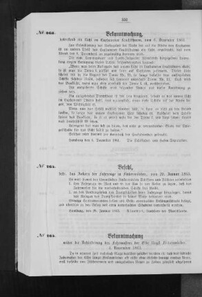 Befehl, betr. das Ankern der Fahrzeuge zu Linkenwärder, vom 29. Januar 1863.