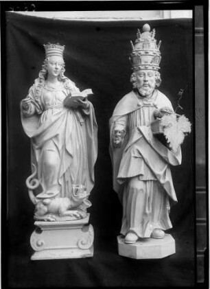 Kloster Lichtental Skulpturen Heilige Margarethe und Heiliger Urban