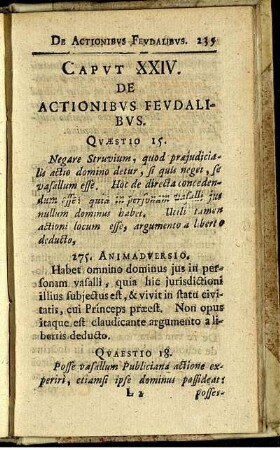 Caput XXIV. De actionibus feudalibus.