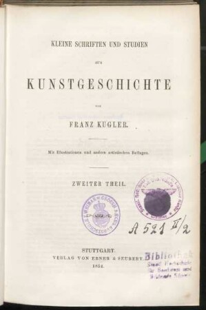 Bd. 2: Kleine Schriften und Studien zur Kunstgeschichte