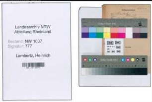 Entnazifizierung Heinrich Lambertz , geb. 26.03.1891 (Rentner)