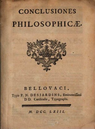 Conclusiones philosophicae